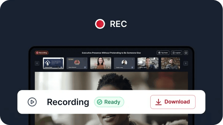 Session recording ready to download