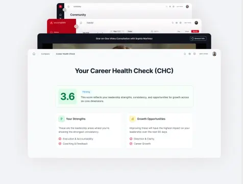 Career health check results dashboard