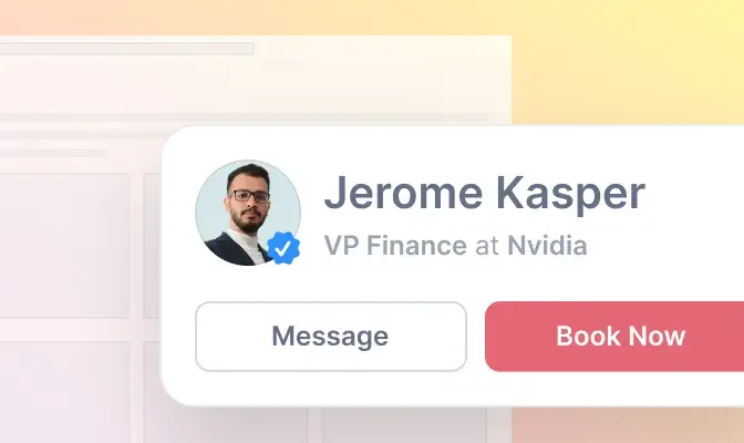 Experts aligned to your goals — profile and booking preview
